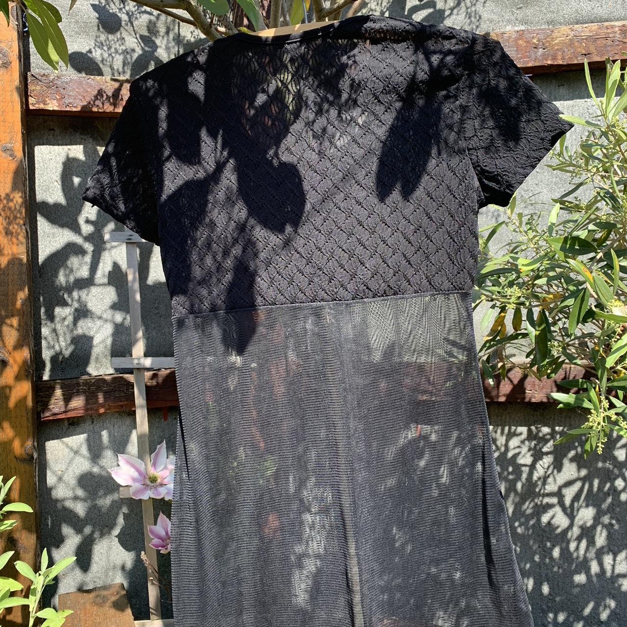 Black top Sheer mesh open layer Would fit 6 -... - Depop