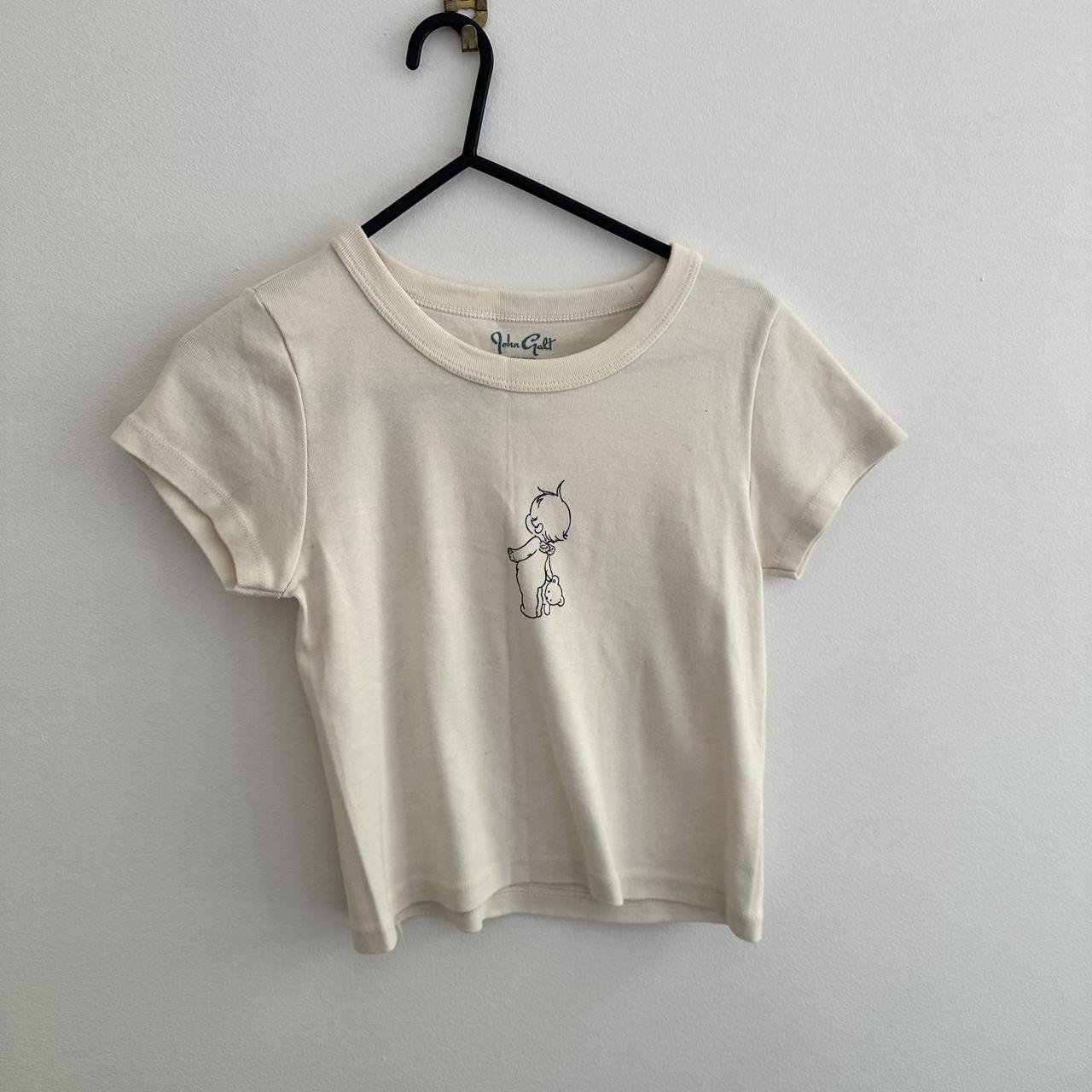 brandy melville john galt angel baby tee! super cute... - Depop