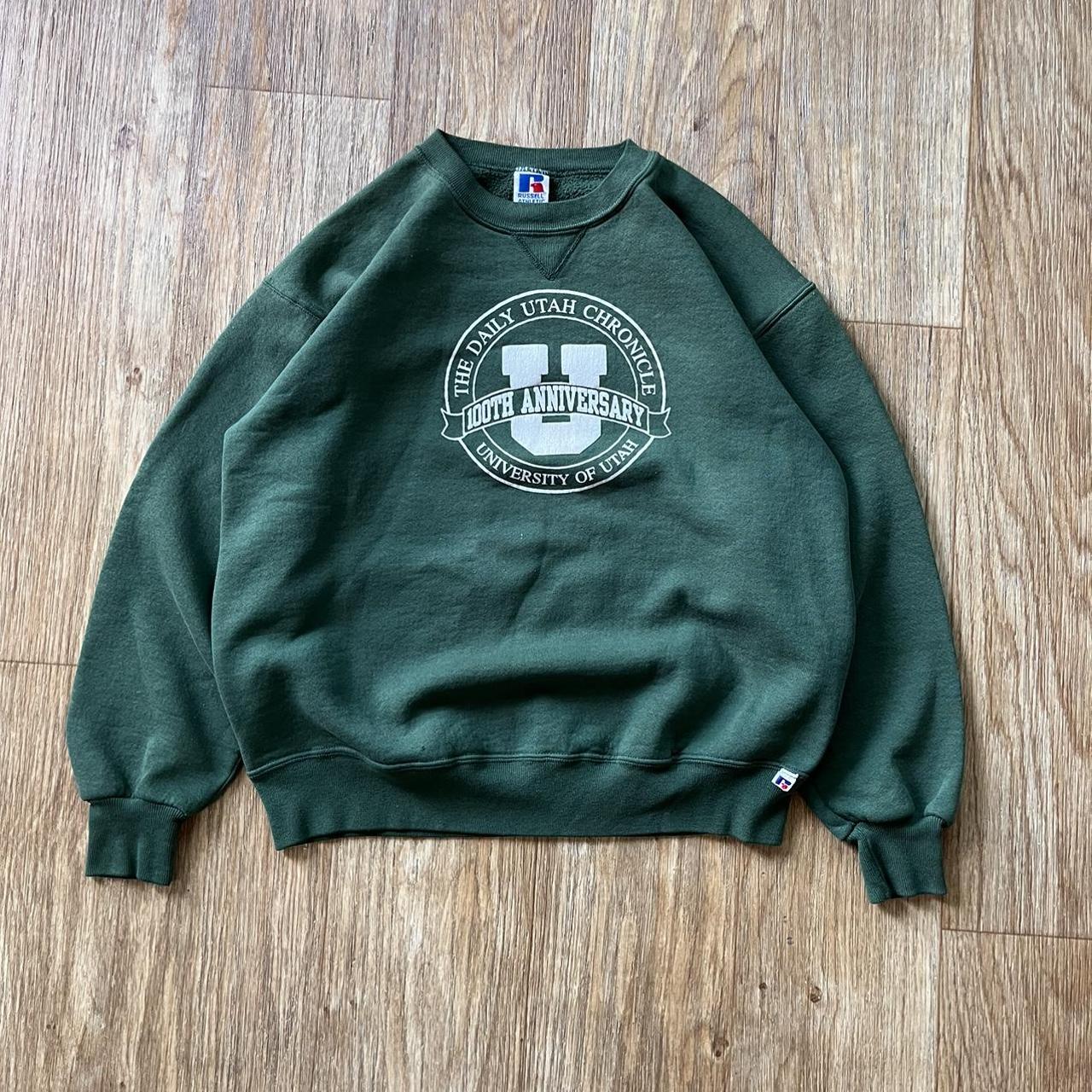 Russell Athletic Men's Green Sweatshirt | Depop