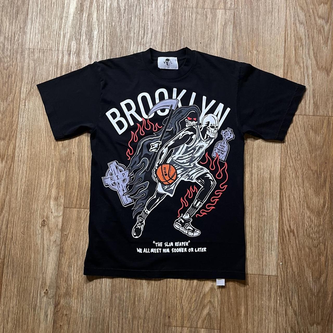 Warren lotus Brooklyn nets Kevin Durant tee shirt... - Depop