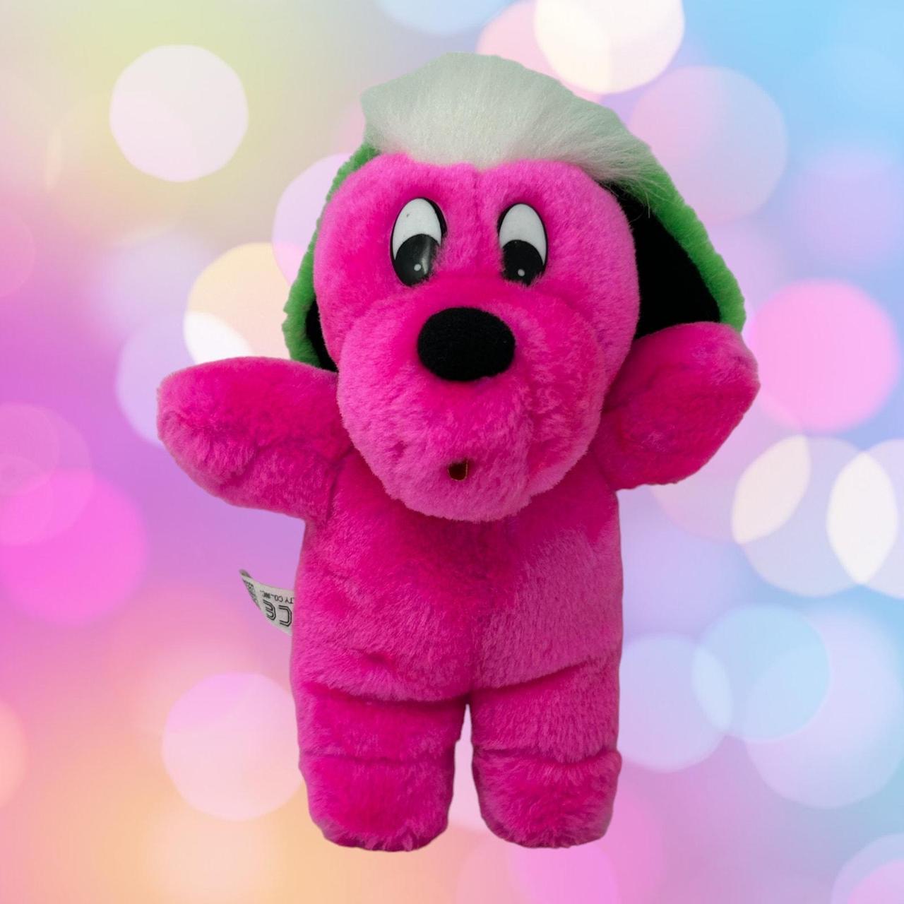 Pink Puppy Dogs Vintage 1990s Hot Pink Puppy Dog Carnival Plush