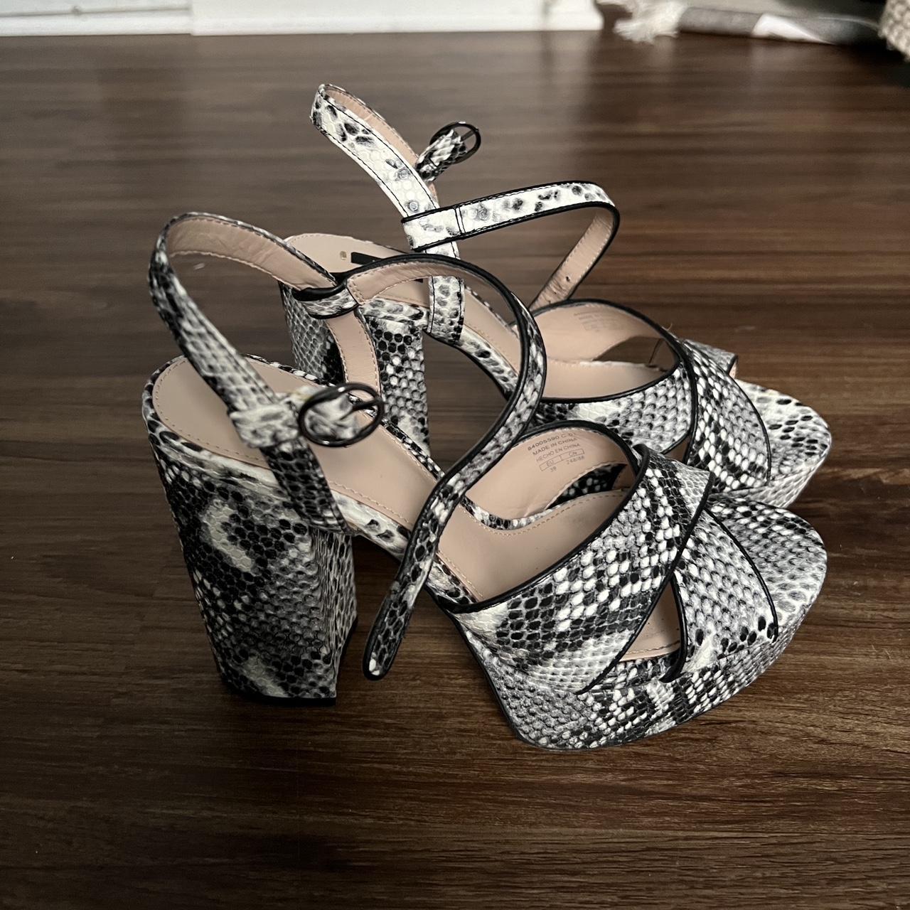 Snakeskin Heels From Mango Honestly super. Depop