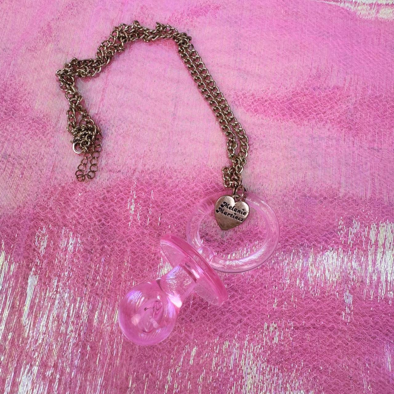 Handmade Melanie Martinez pacifier necklace Gold... Depop