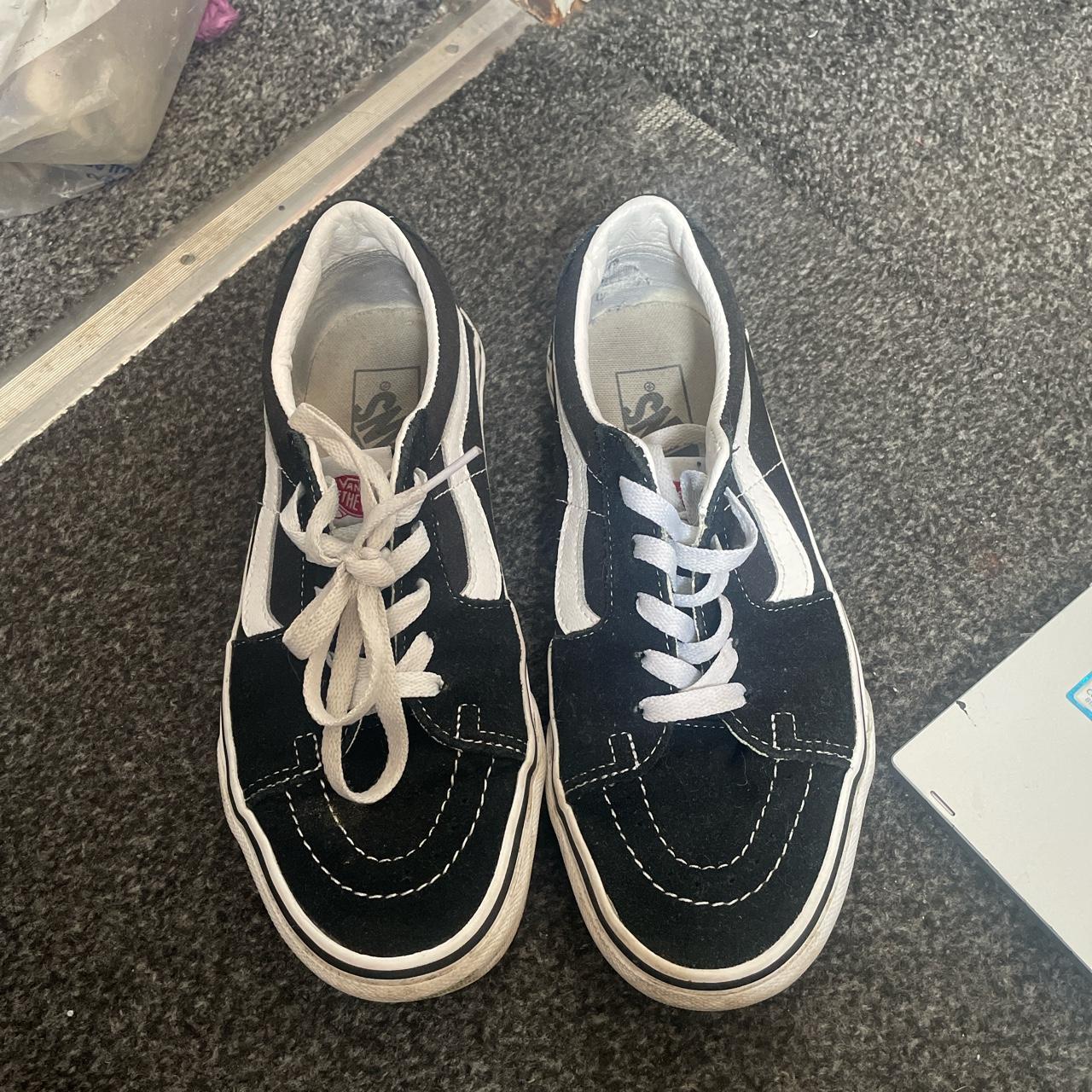 Black And White Classics Vans Size 5 Depop