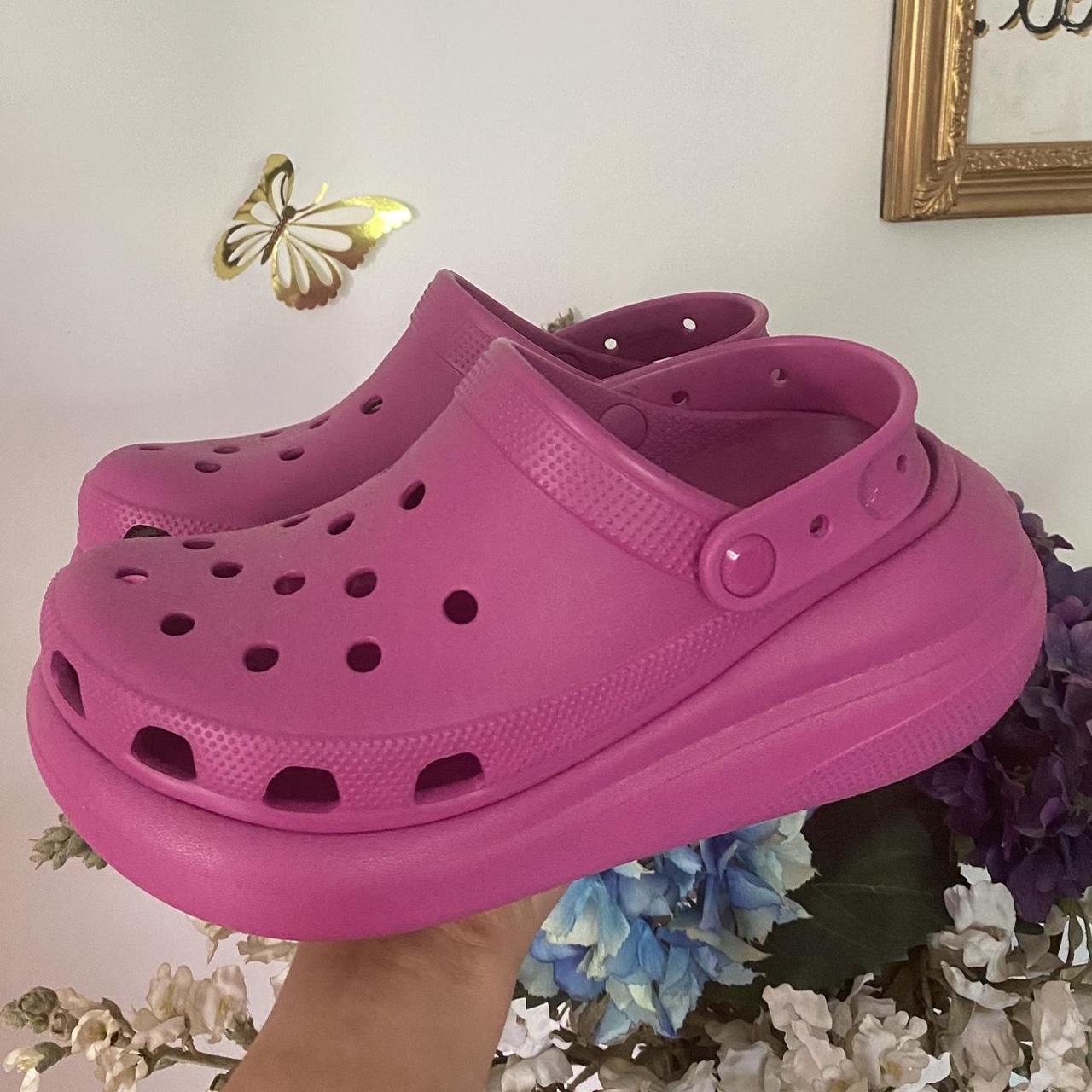 Crocs Women's Pink Sandals | Depop