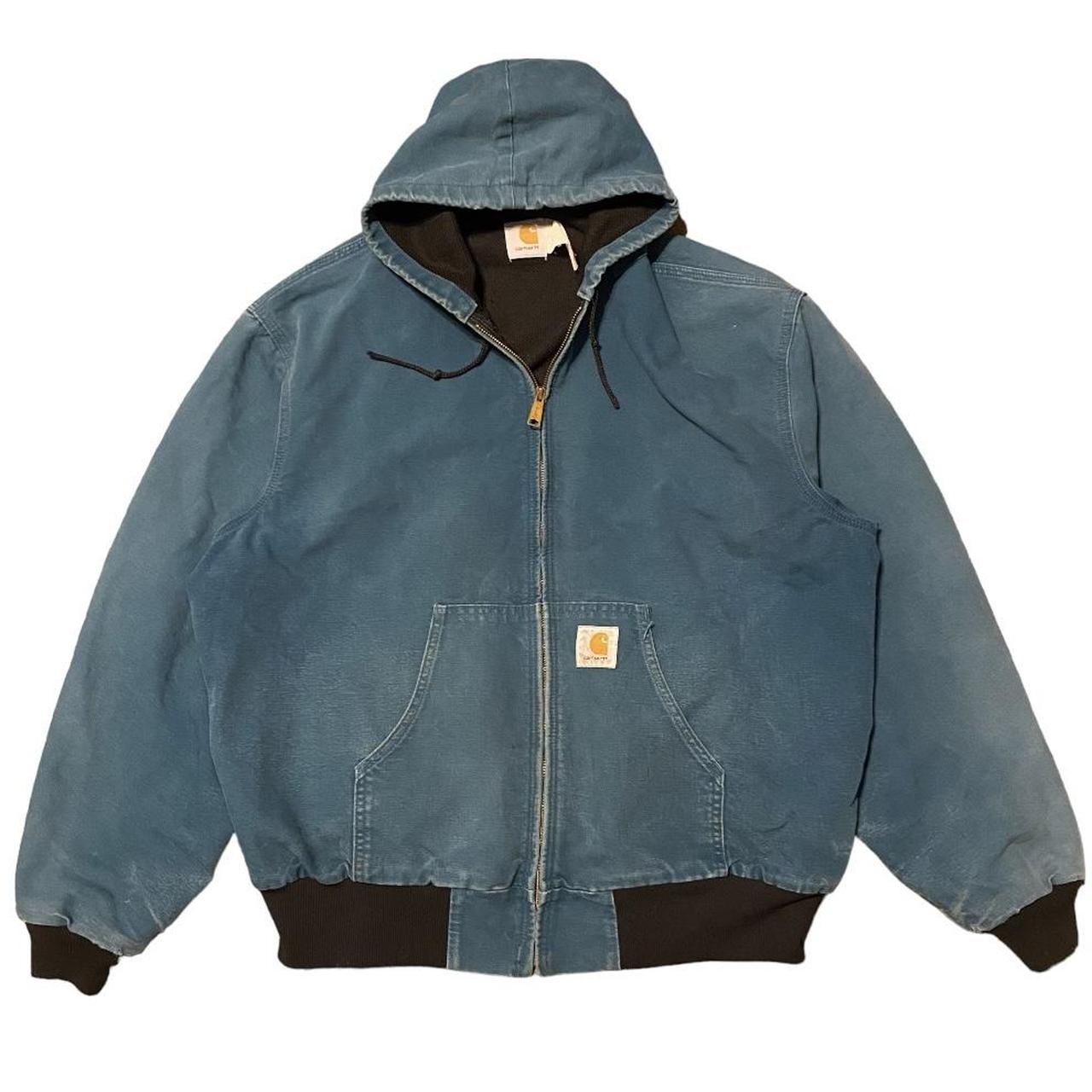 Vintage Carhartt Jacket Teal Rare Color Thermal... - Depop