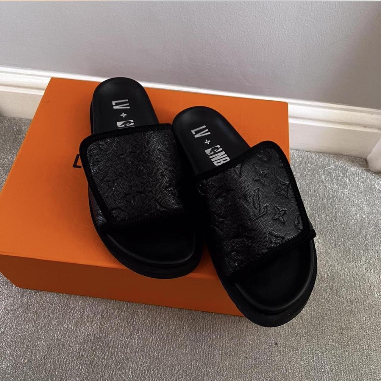 Louis Vuitton x nba Miami mules Used once Comes | Depop