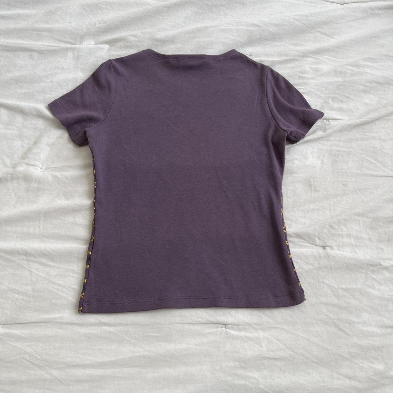 Fendi Women's Purple and Gold T-shirt (4)