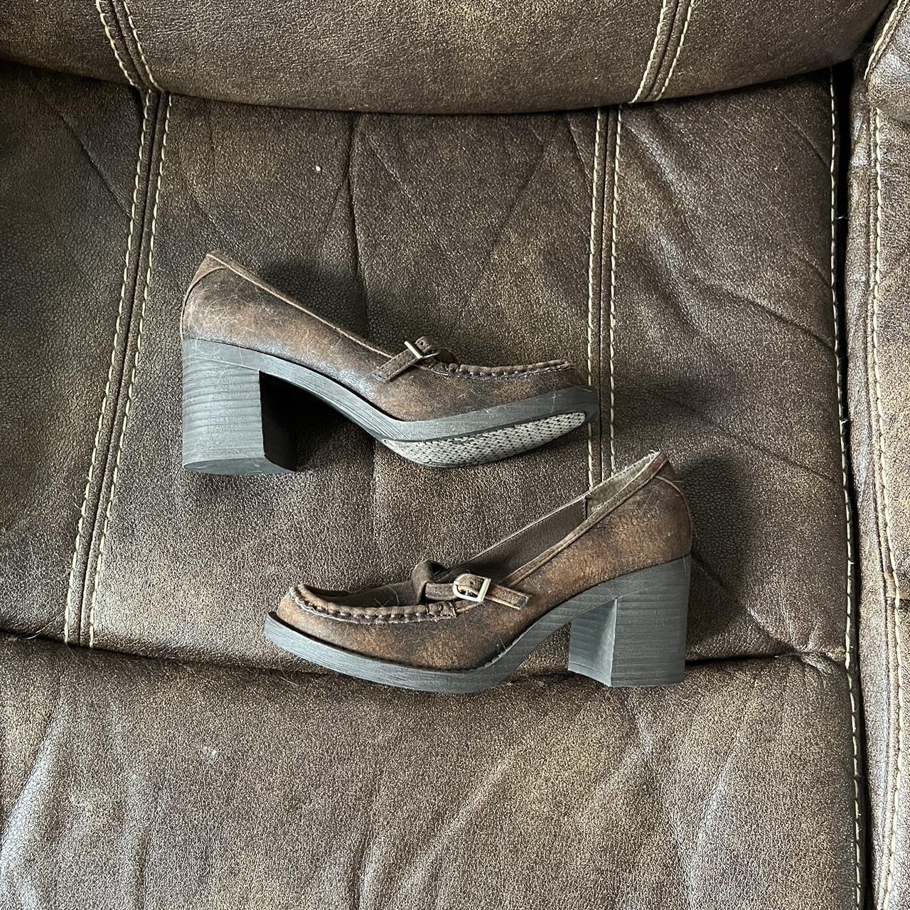 90s black chunky heels