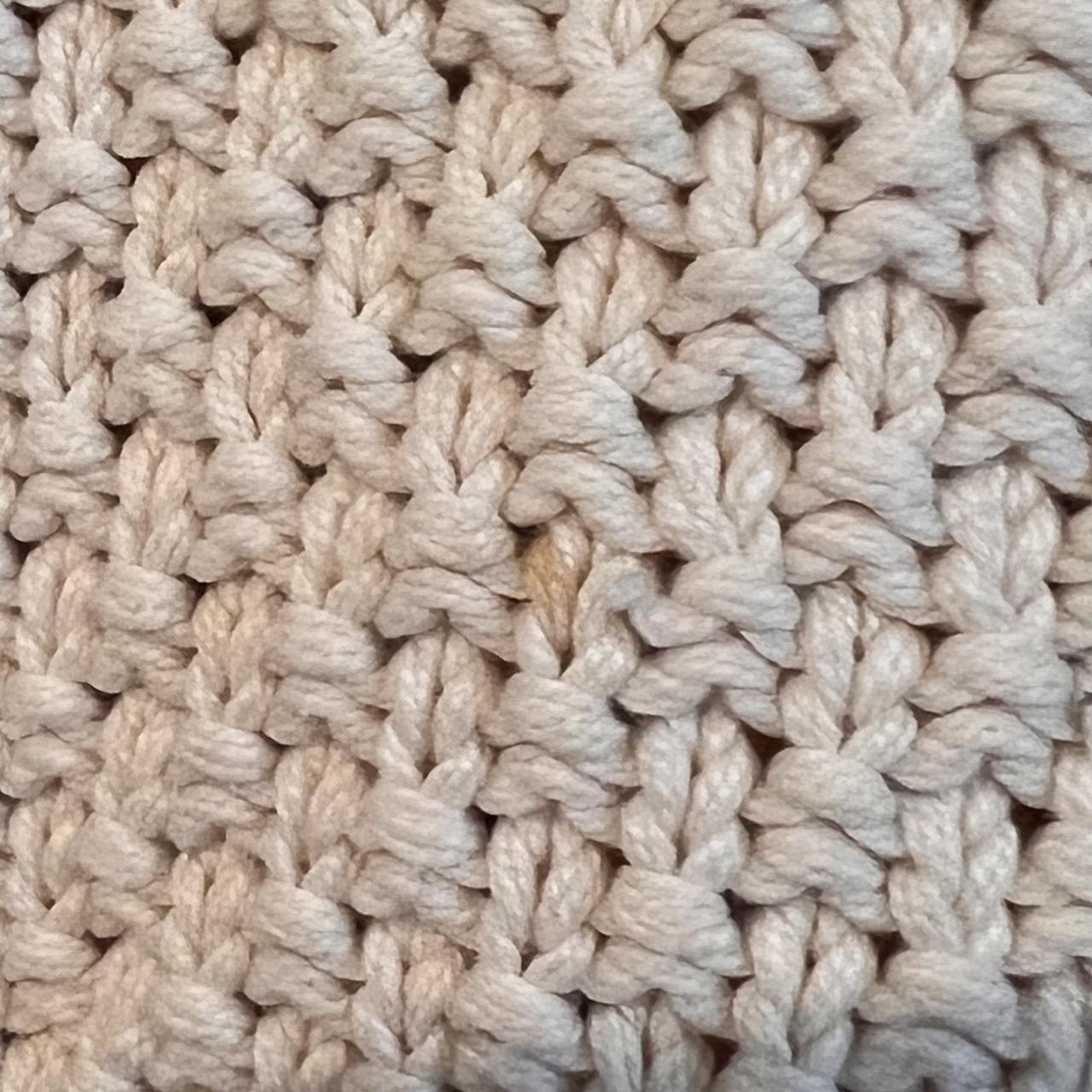 Men s cream colored cable knit sweater size small Depop