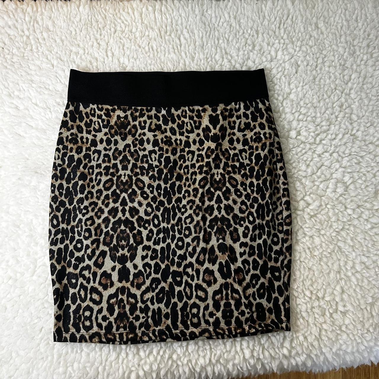 Y2K Cheetah Print Mini Skirt -size M -not many... - Depop