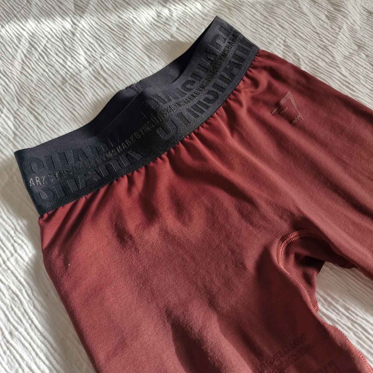 Brown and black Gymshark leggings, size XS, worn... - Depop