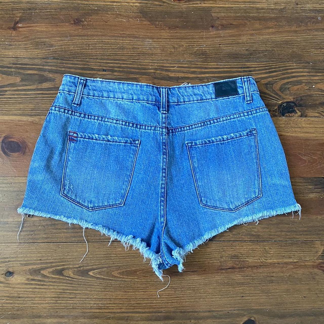 Suns Out Buns Out Low Rise Denim Mini Booty Shorts Cheeky Jean