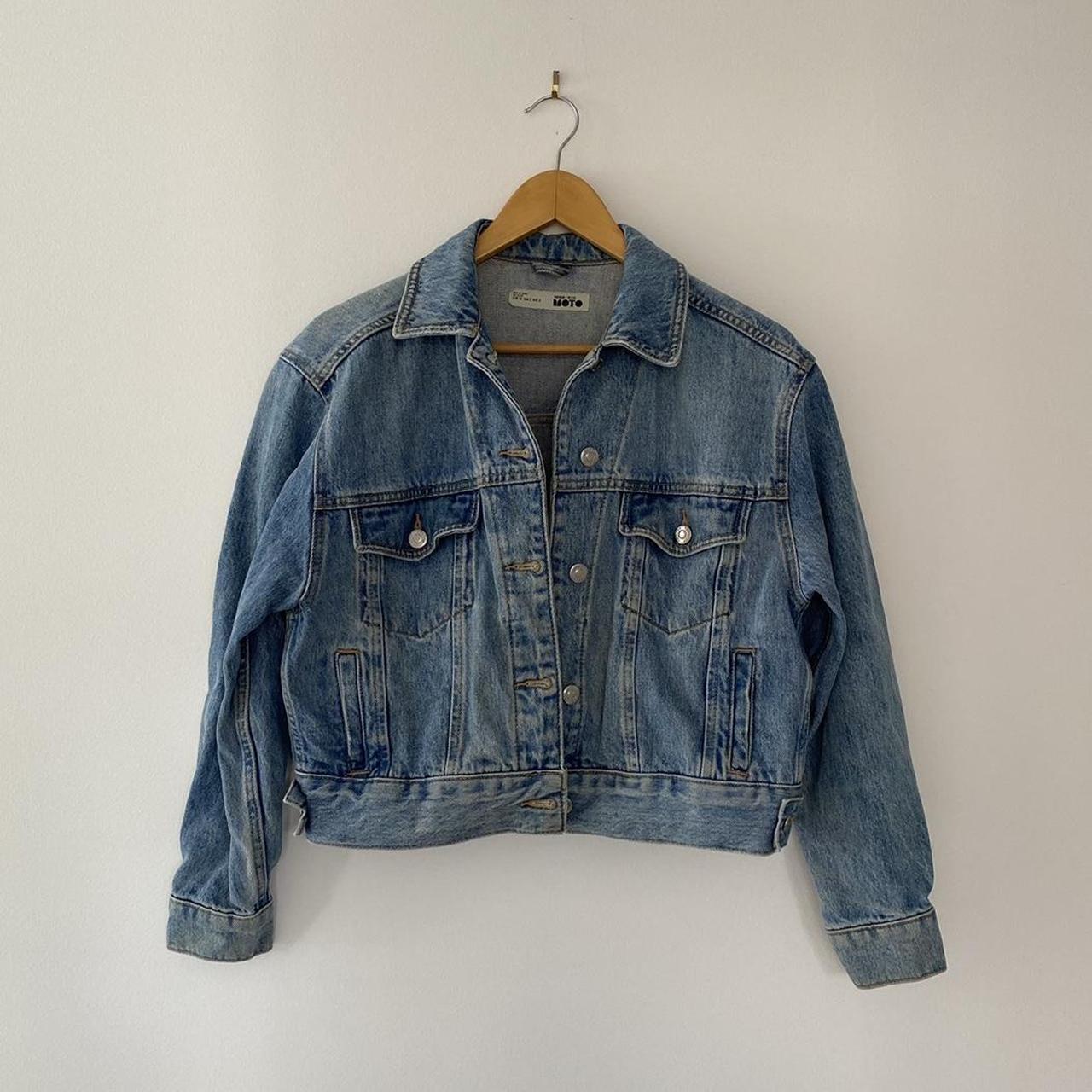 denim jacket Boxy, crop fit Depop