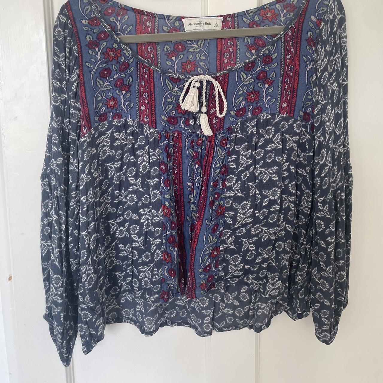 Cute Floral Abercrombie & Fitch Blouse Super Light - Depop