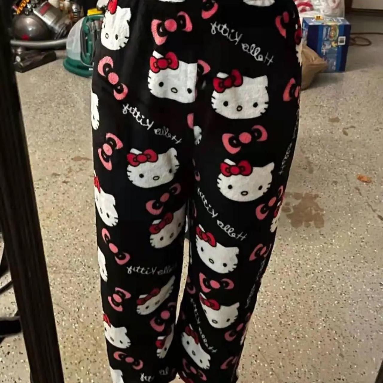 hello kitty pj pants ) pink and black... Depop