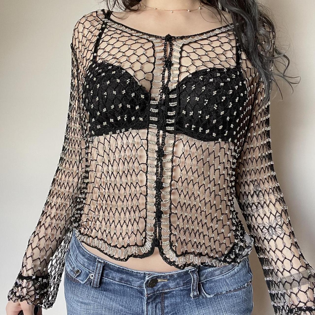 Women's Black and Silver Blouse (3)