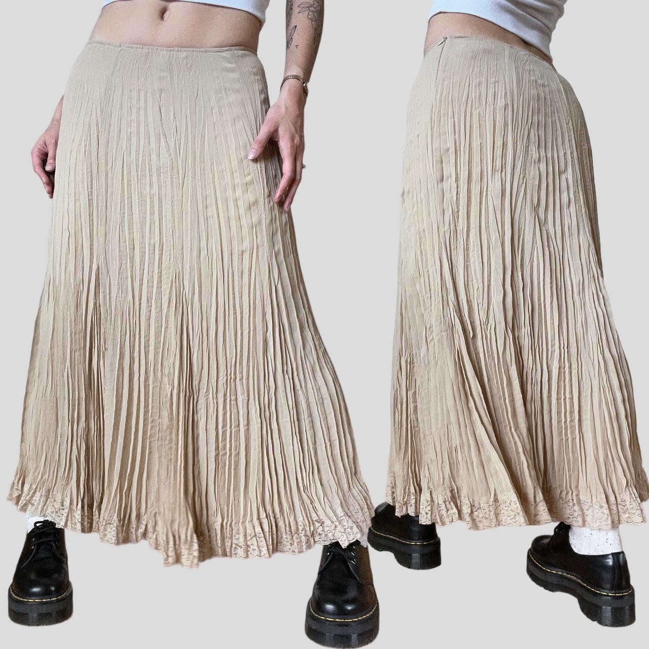 Notations Women's Cream and Tan Skirt (3)