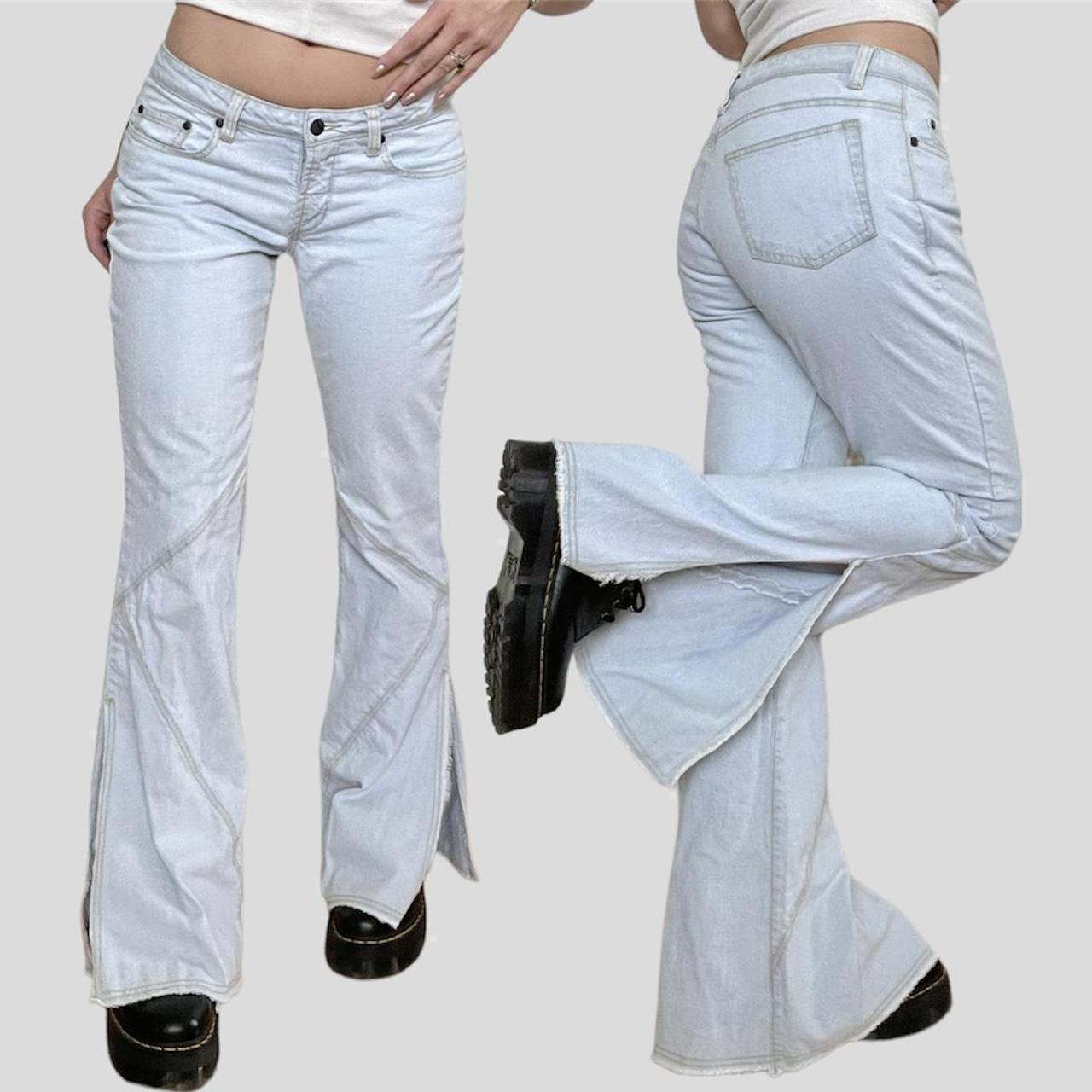 Women Navy Wash Denim Bell Bottom Jeans
