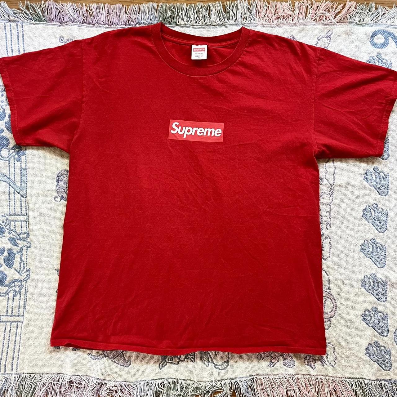 Supreme 20th anniversary outlet box logo tee red