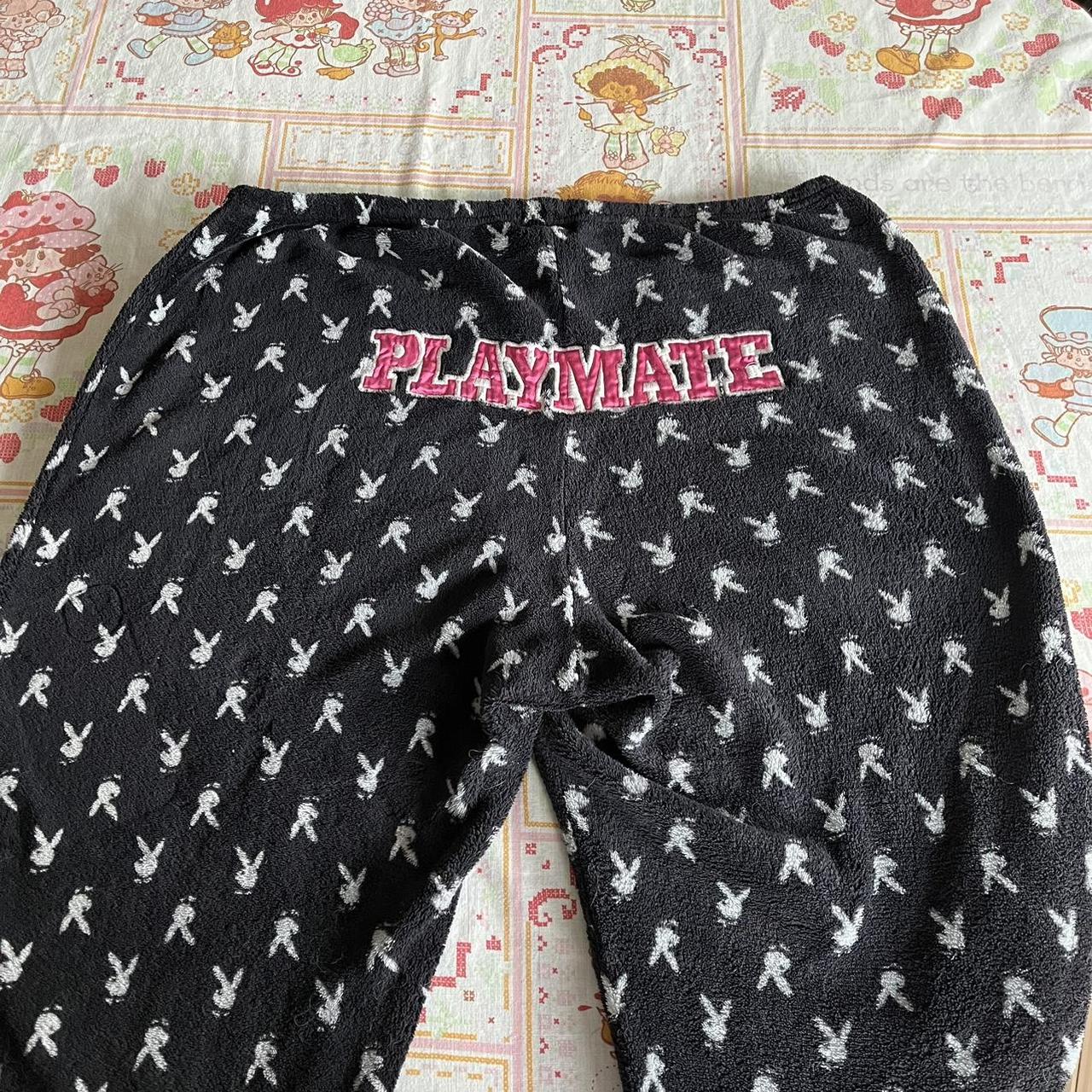 y2k playboy fuzzy pajama pants *ꔫ* super... Depop