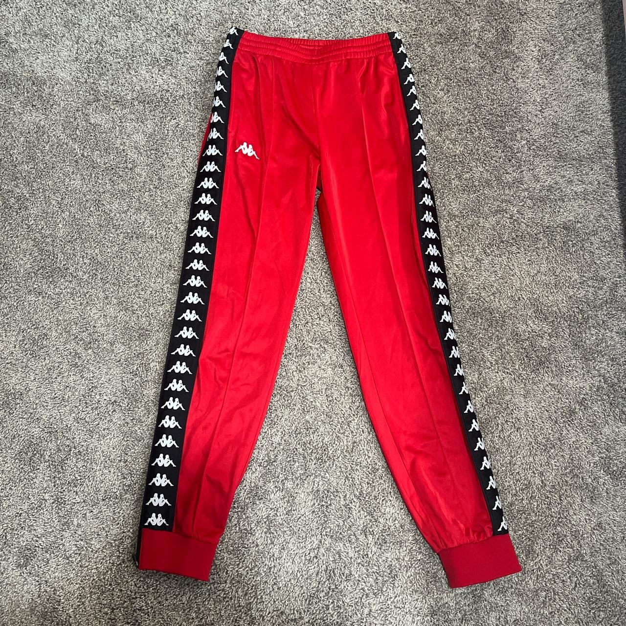 KAPPA red pants with labels down the leg (also a... - Depop