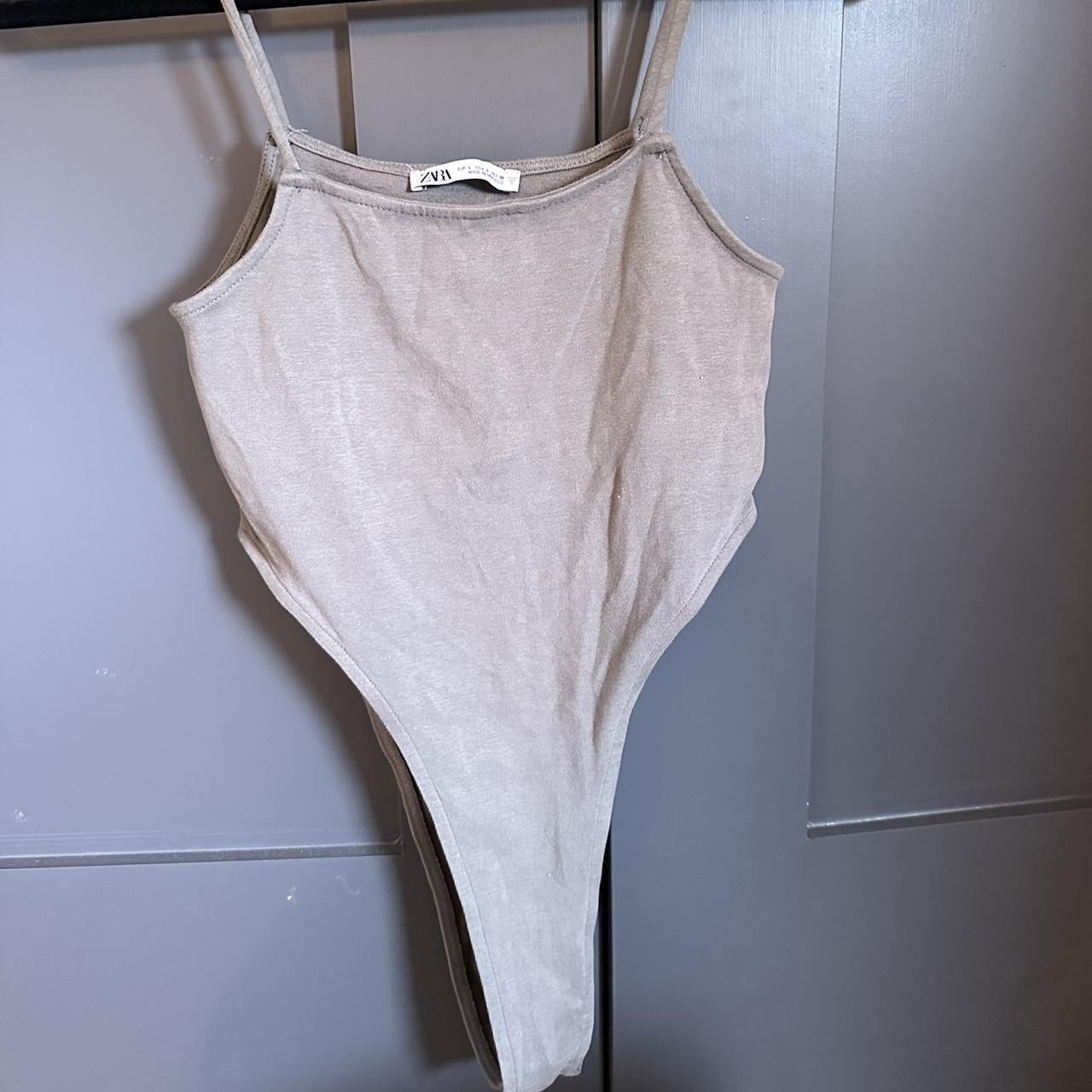 Zara Women's Grey Bodysuit Depop