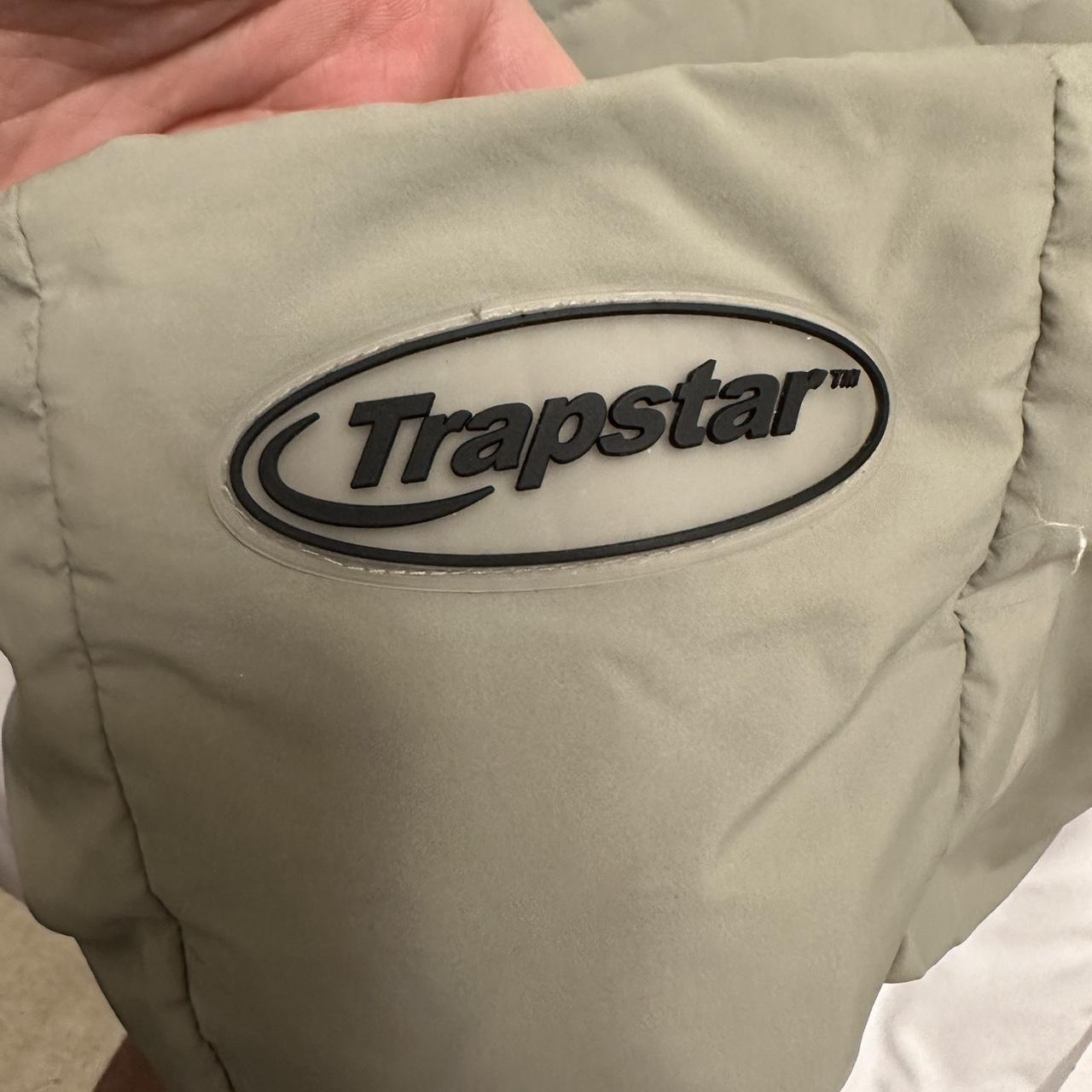 Trapstar Men's Green and Khaki Coat Depop