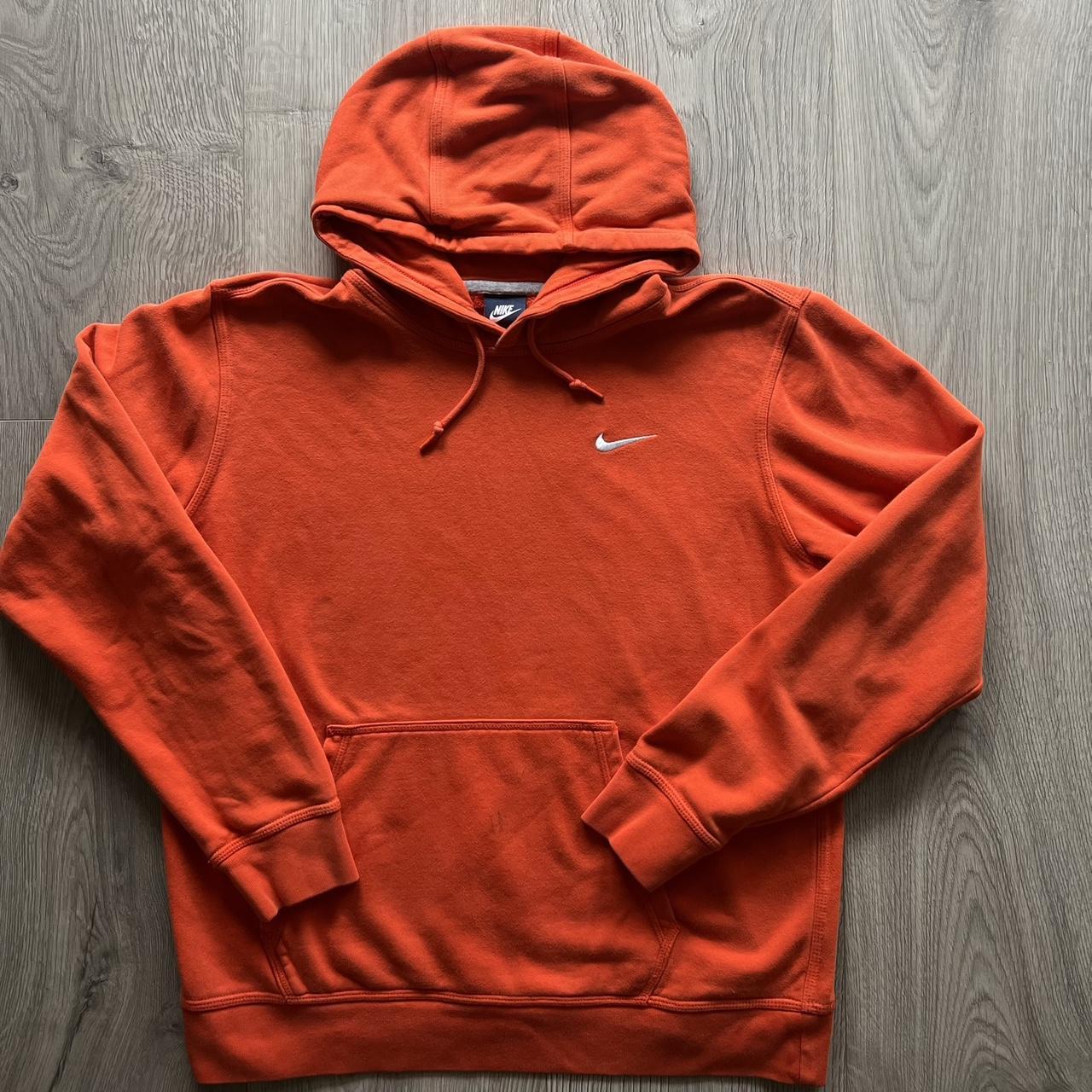 Nike Men S Orange Hoodie Depop