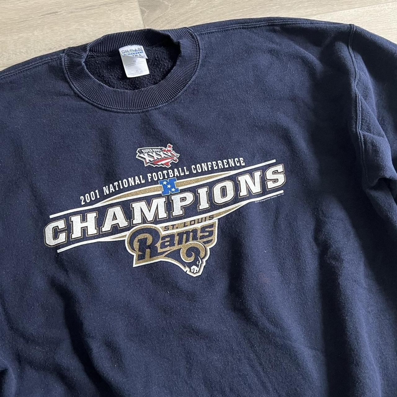 Vintage 2001 St. Louis Rams Conference Champions... - Depop