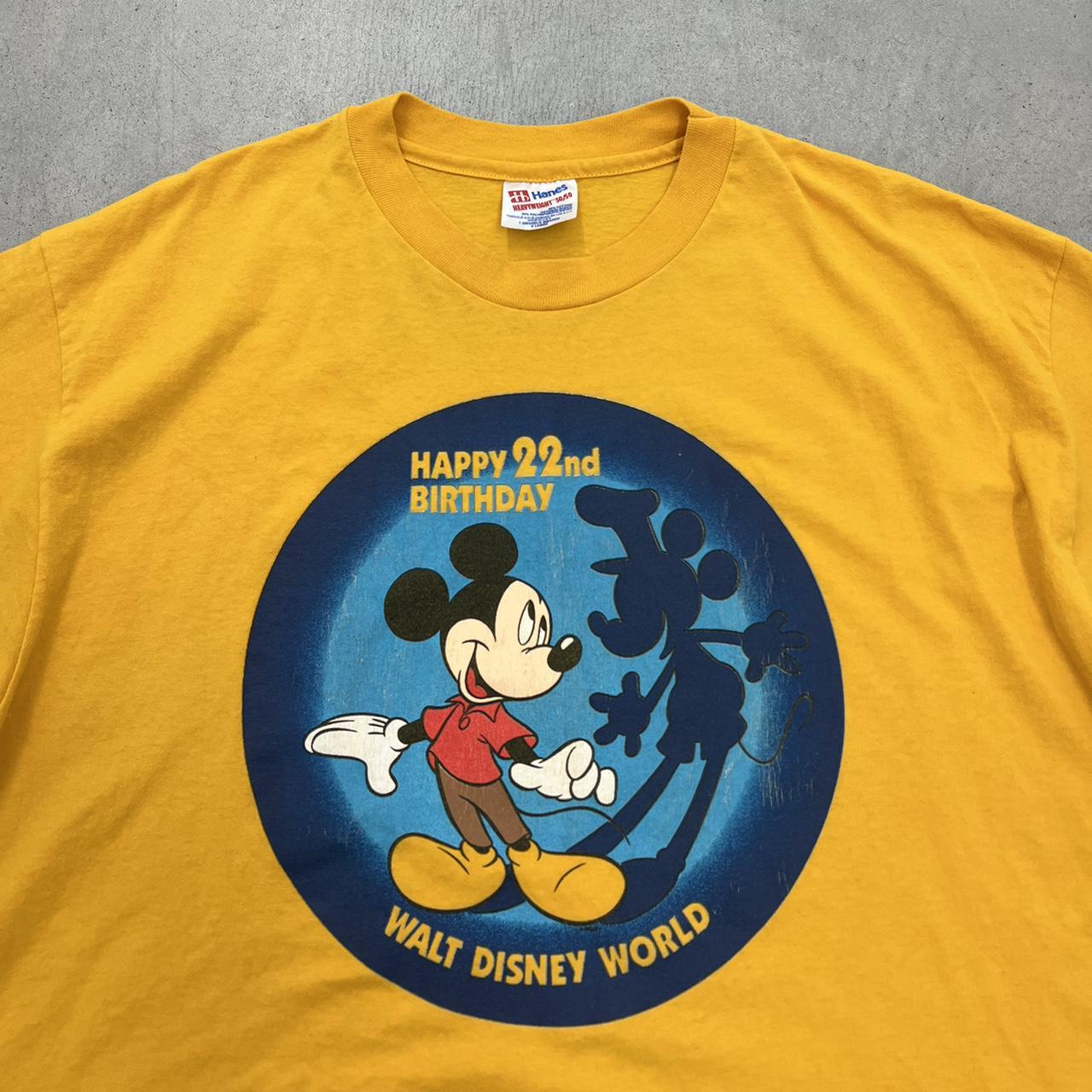Disney Men's T-shirt Yellow XL – Vintage 90s Walt Disney World