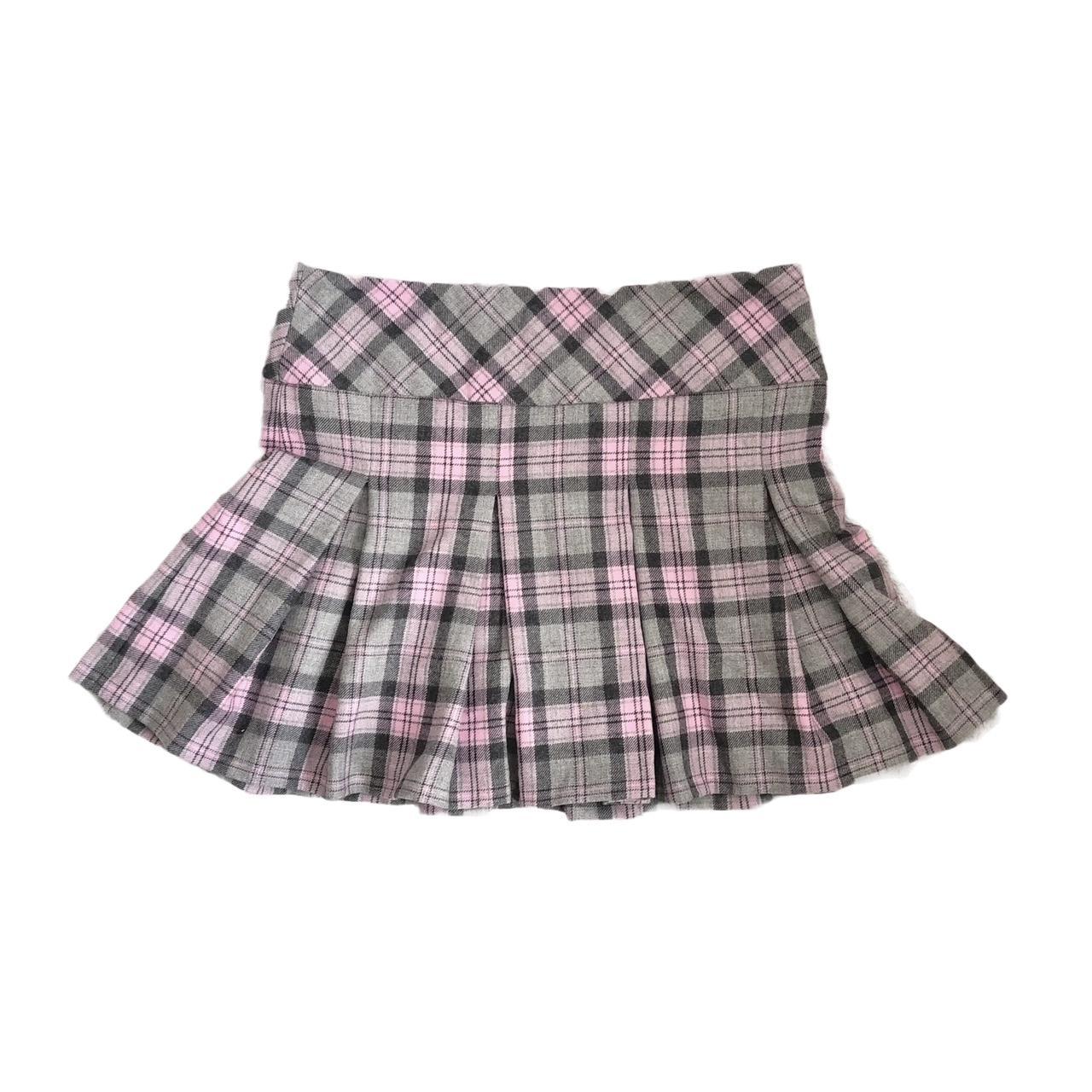 Pink plaid skirt 100 hotsell