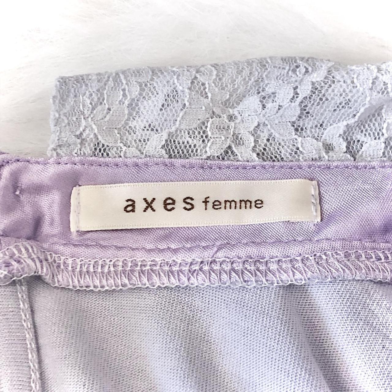 Axes store Femme Pastel Purple and White Cute Blouse