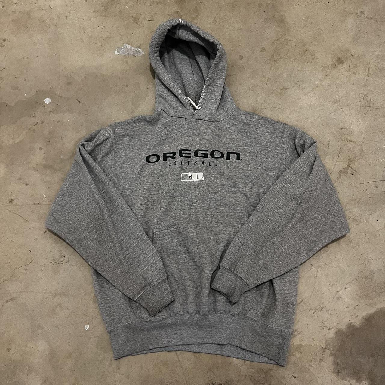 Grey Oregon Football Hoodie Unisex Fanatics Gray Oregon Ducks