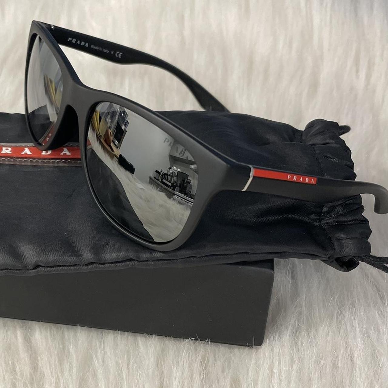 Authentic black prada unisex sunglasses with