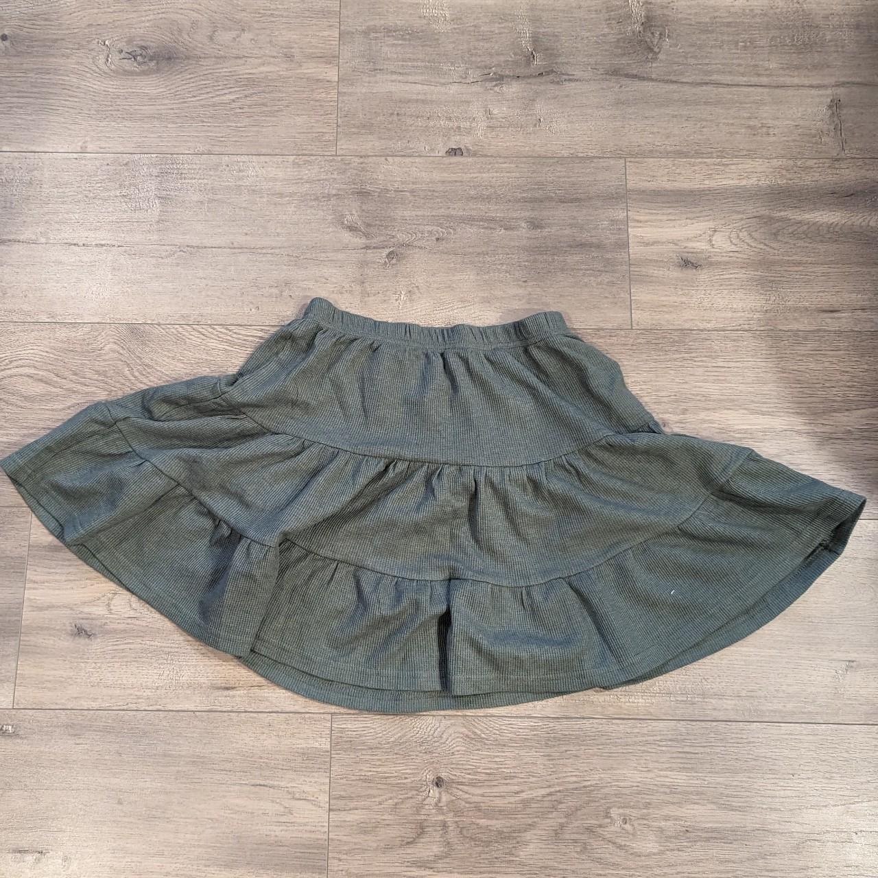 Small glassons green mini skirt. Stretchy waste,... - Depop