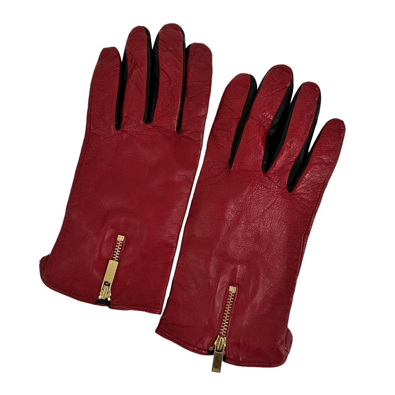 Ralph Lauren Women's Red and Black Gloves | Depop