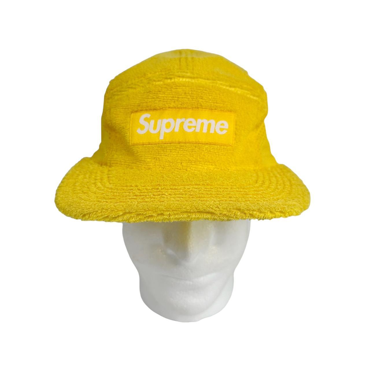 Supreme Terry Mesh Side Pannel Camp Cap Yellow Depop