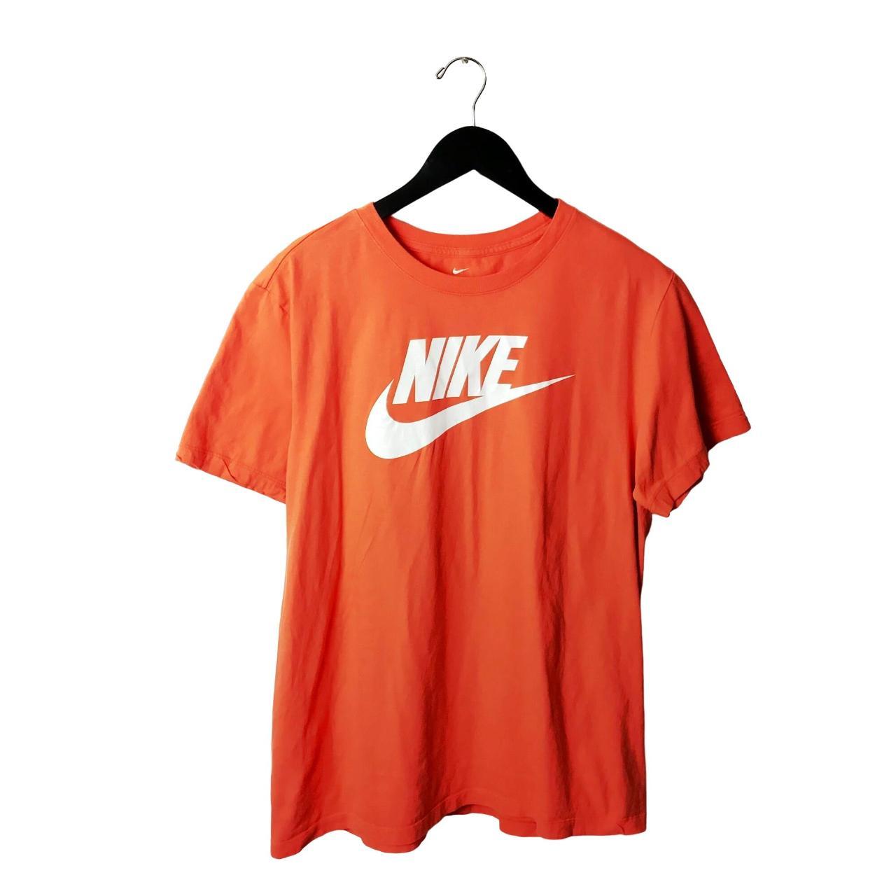 Orange nike sale t shirt women's