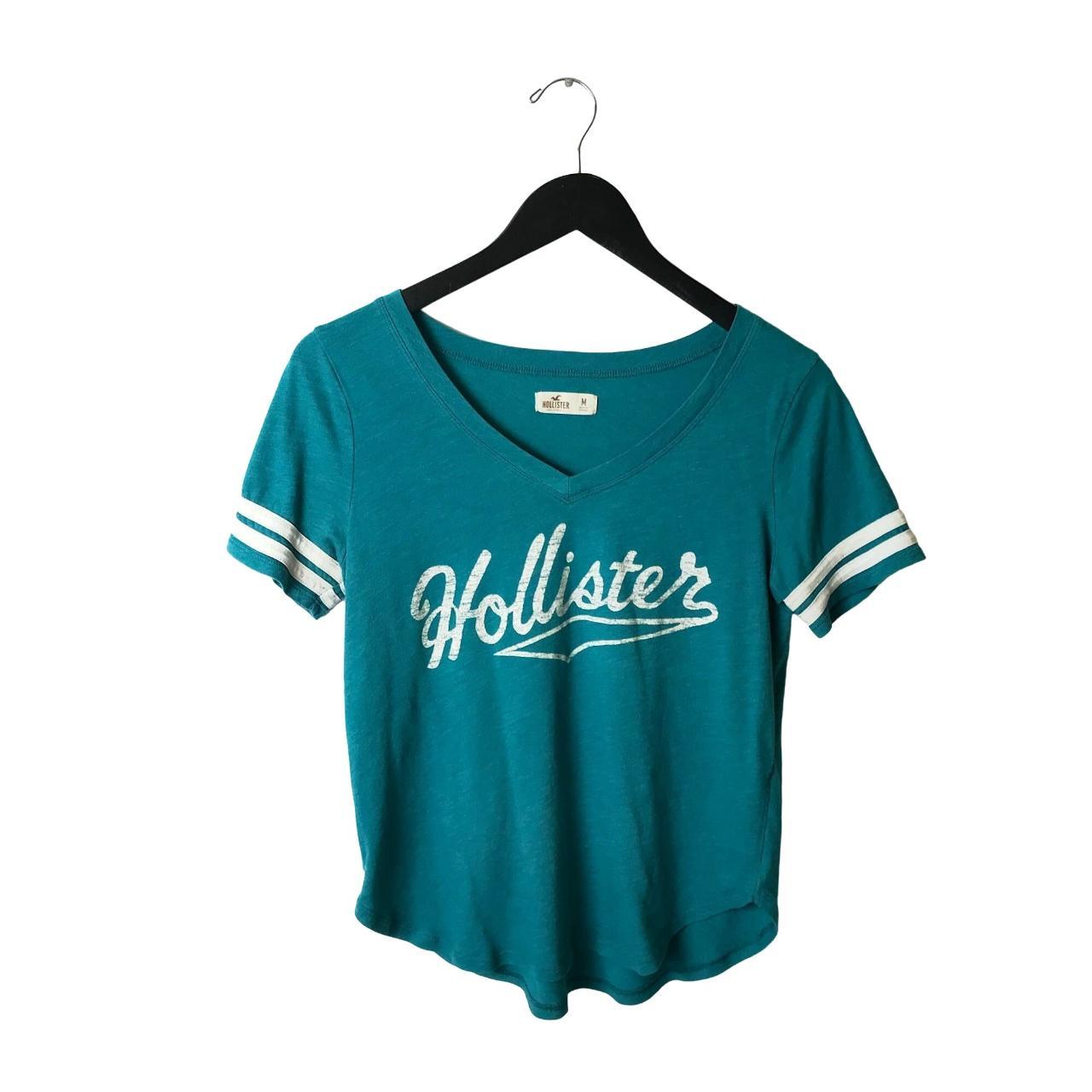 Black Hollister T-shirt. Cool color scheme. No - Depop