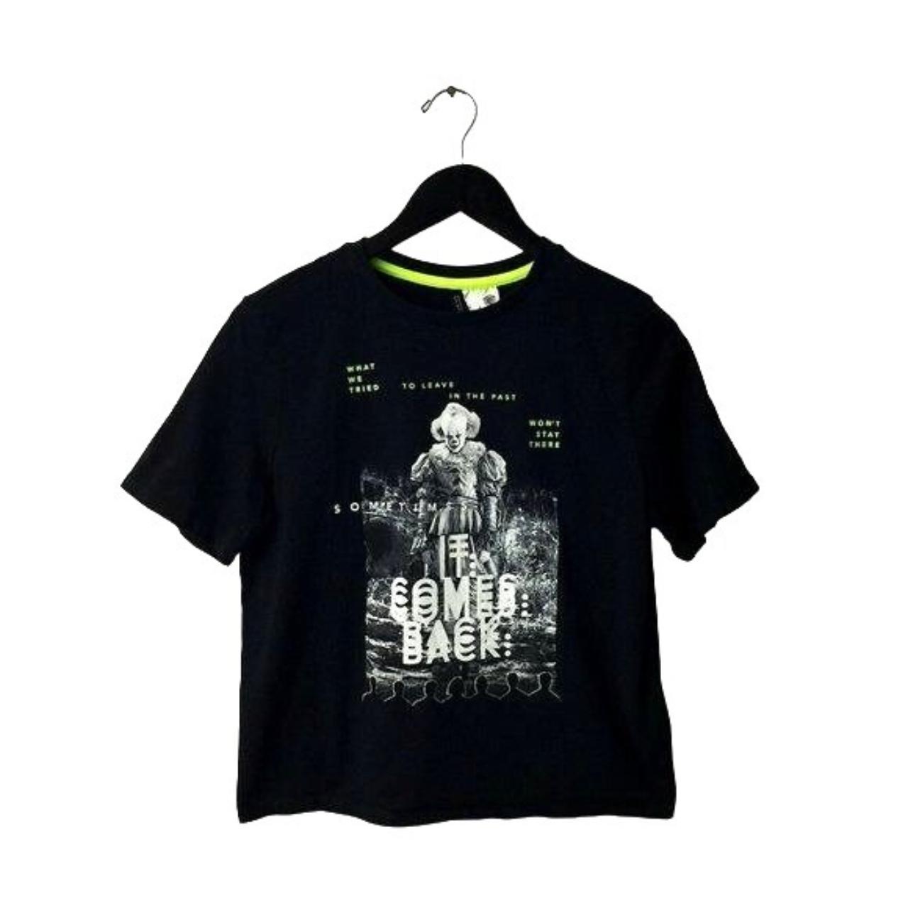 Divided H&M IT Move Crop Top Graphic Tee Shirt Clown... Depop