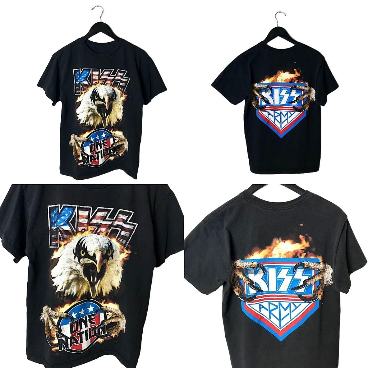 Kiss Army One Nation T Shirt American Hard Rock Band... - Depop