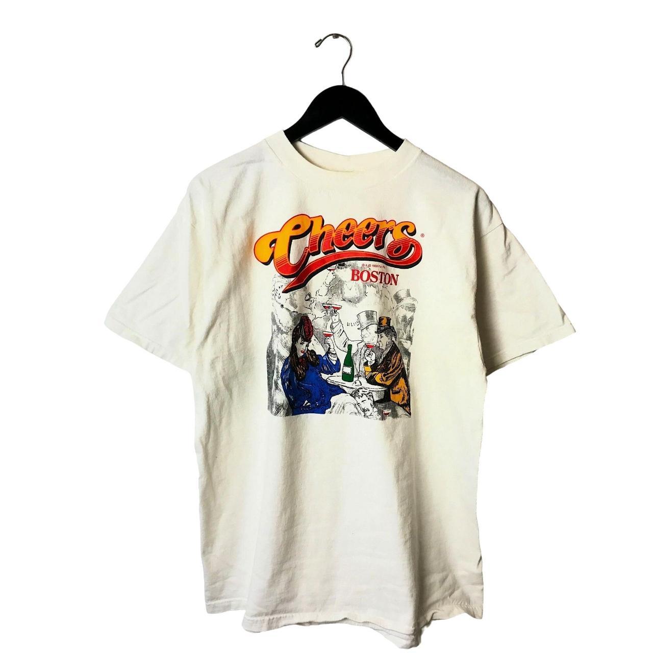 1998 Vintage Distressed Cheers Boston T Shirt 90s... - Depop