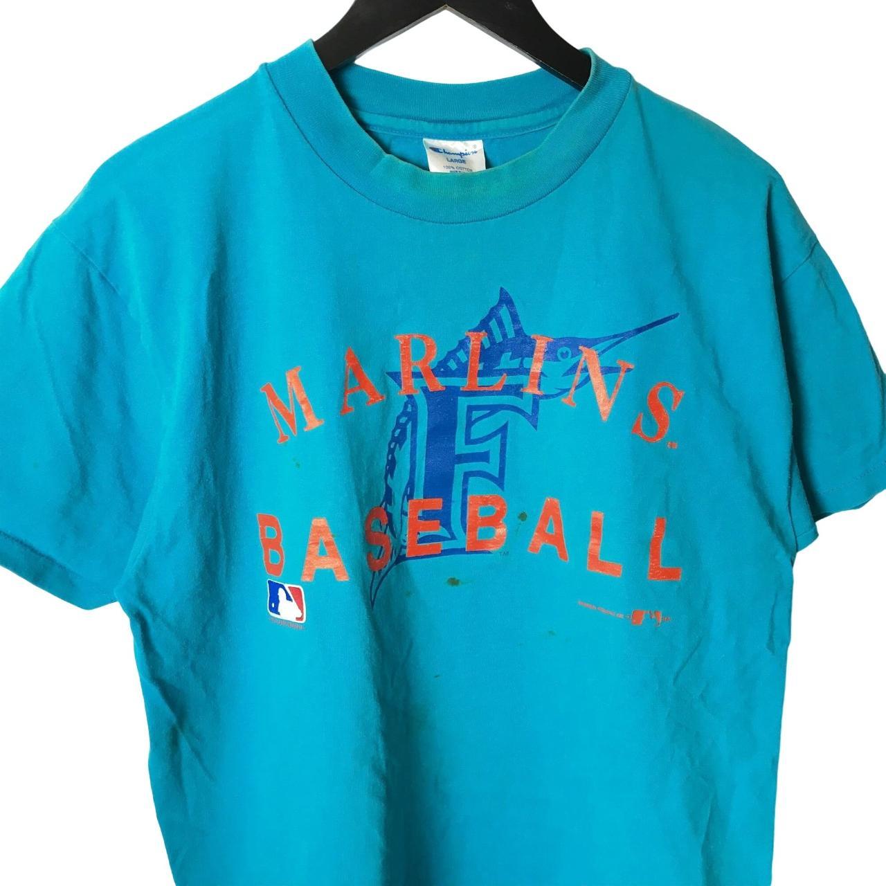 Vintage 1994 MLB Florida Marlins Baseball Jersey - Depop