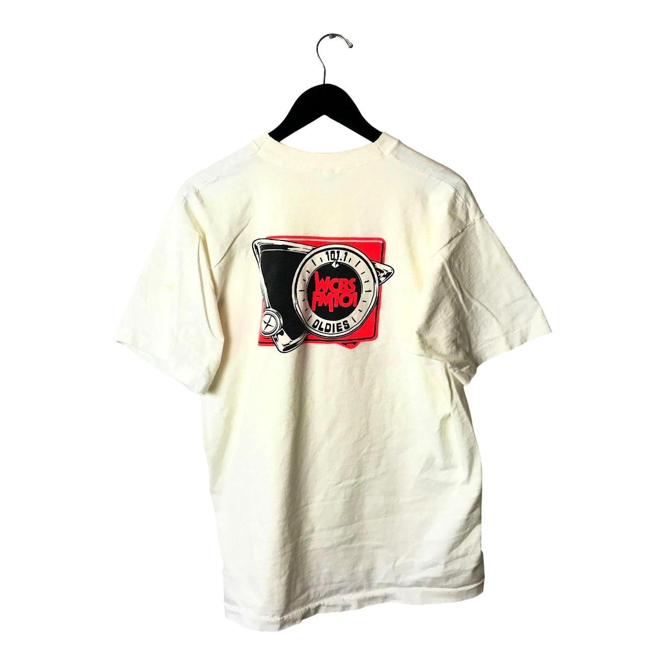 90s Vintage Distressed WCBS FM 101.1 Oldies T Shirt... - Depop