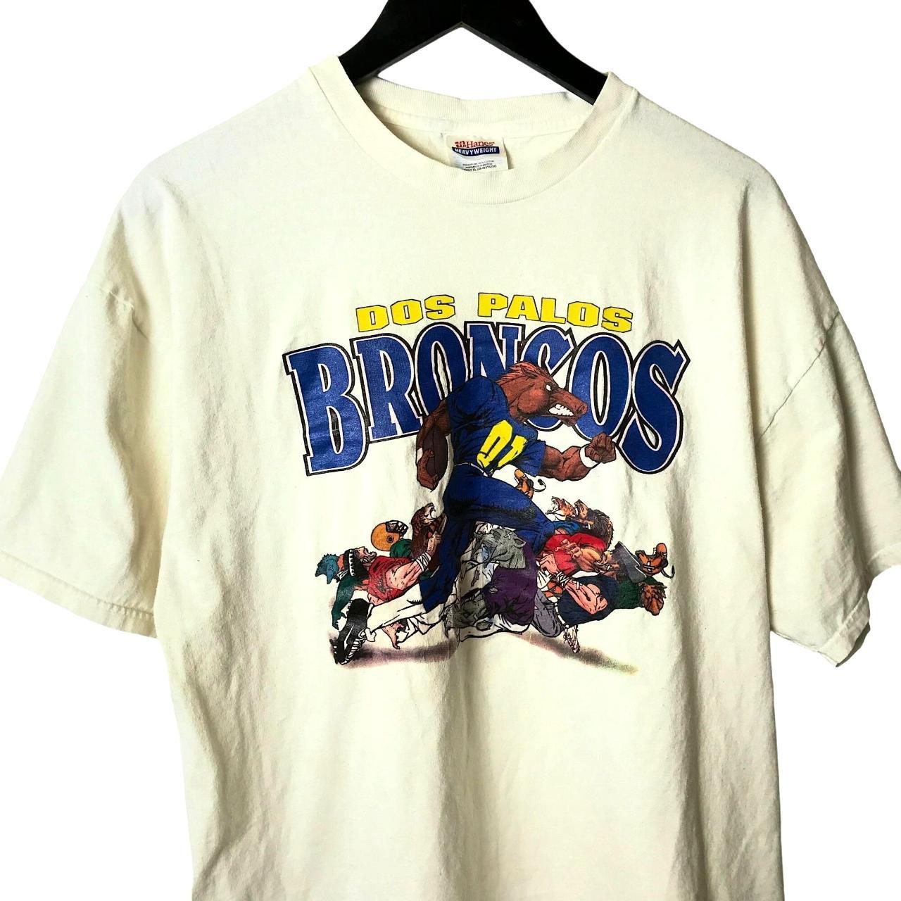 00s Vintage Dos Palos Broncos T Shirt Football... - Depop