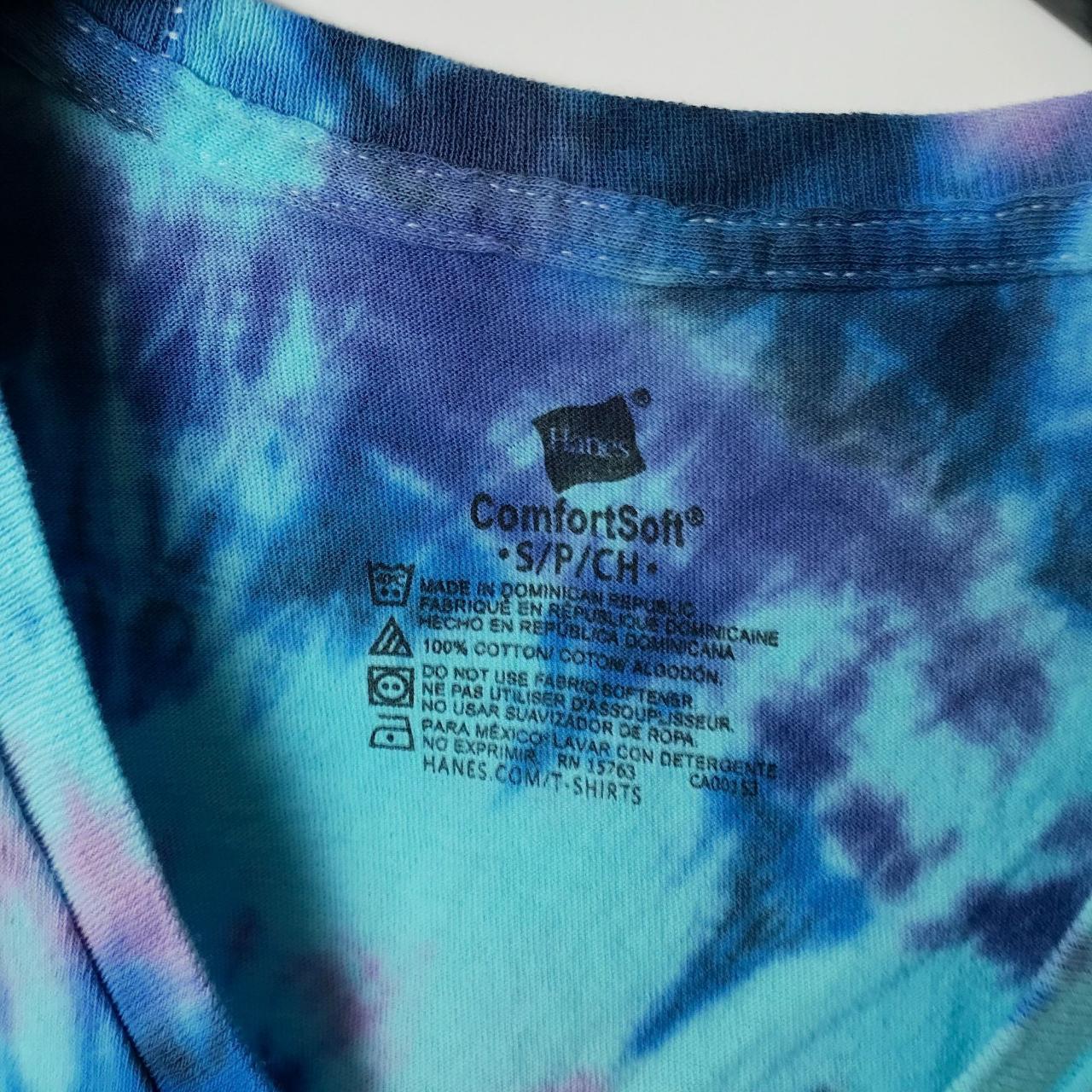 Hanes ComfortSoft T Shirt Hippie V-Neck Tie Dye Tee - Depop