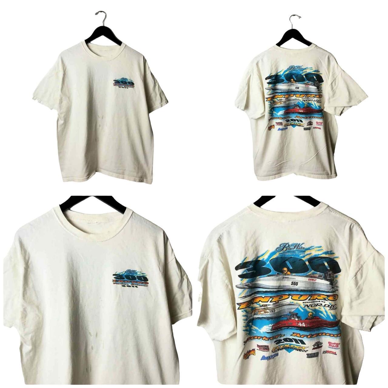 Vintage Blue Wave Resort Baseball Shirt