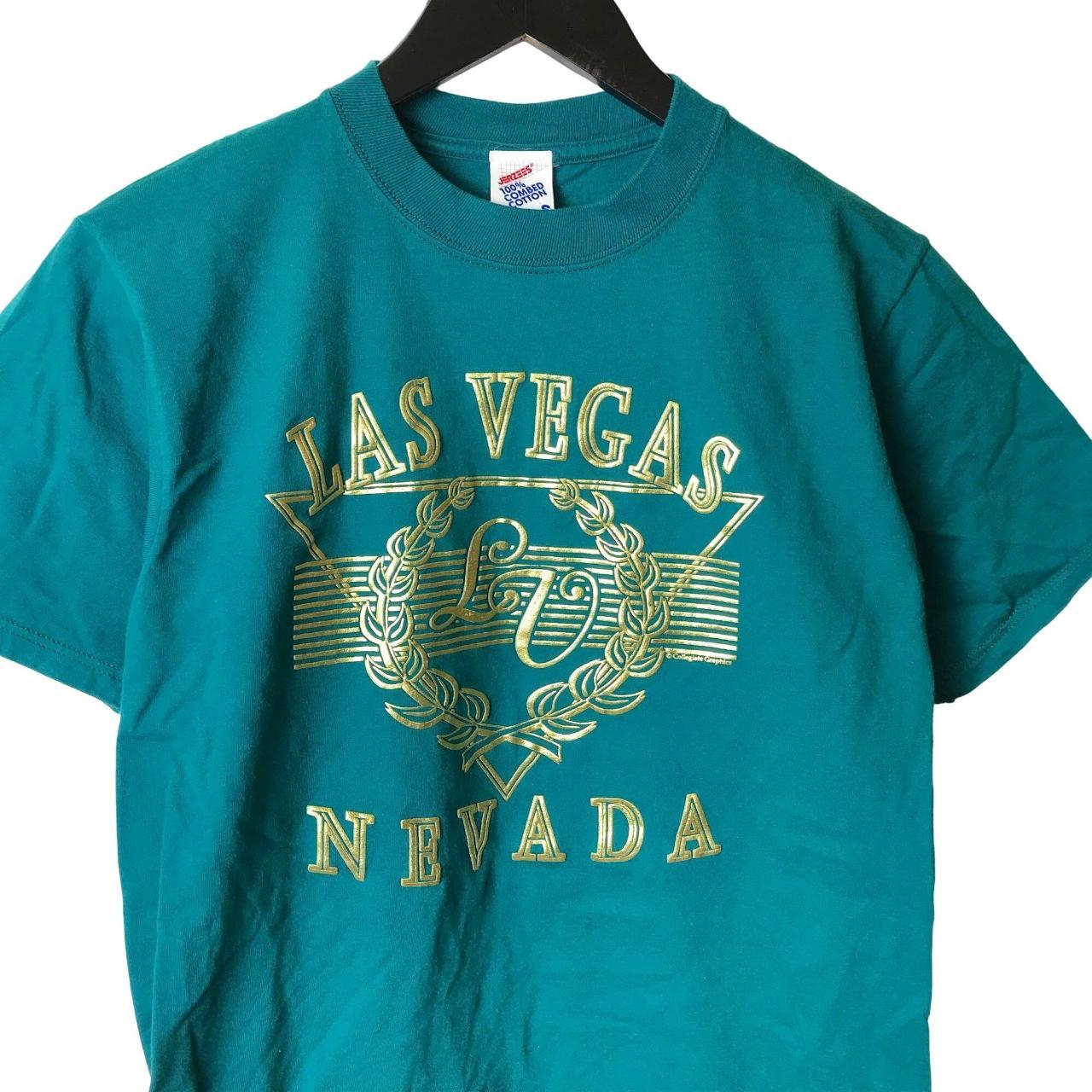 90s Vintage Las Vegas Nevada LV T Shirt Green S - Depop