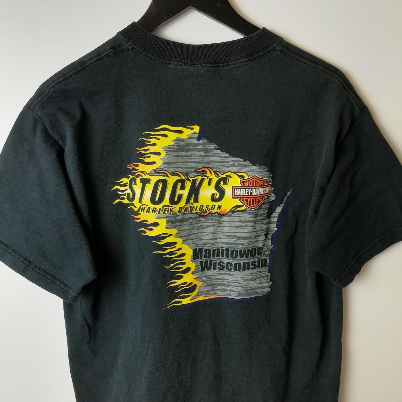 90s Vintage Stock's Harley Davidson T Shirt... - Depop